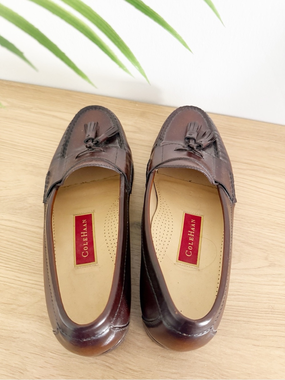 Vintage Cole Haan Men's Kiltie Pinch Tassel Leather Loafer Shoes Size 9 - Picture 5 of 7